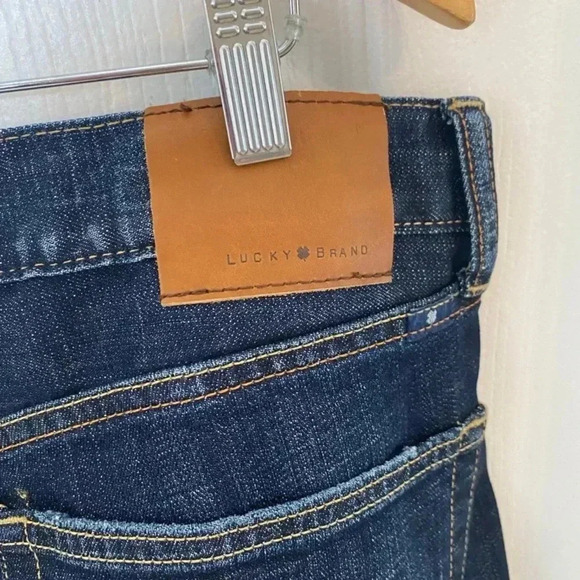 LUCKY BRAND Mens Blue Dark Wash 329 Classic Straight Leg Denim Jeans - Picture 6 of 8